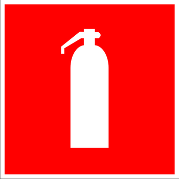 F04 огнетушитель (пленка, 100х100 мм) - Знаки безопасности - Знаки пожарной безопасности - vektorb.ru