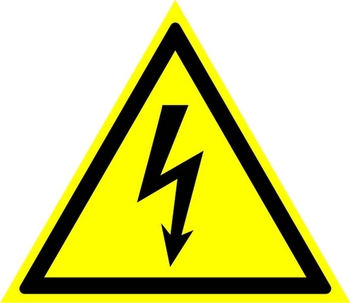 W08 внимание! опасность поражения электрическим током  (пленка, сторона 100 мм) - Знаки безопасности - Знаки по электробезопасности - vektorb.ru